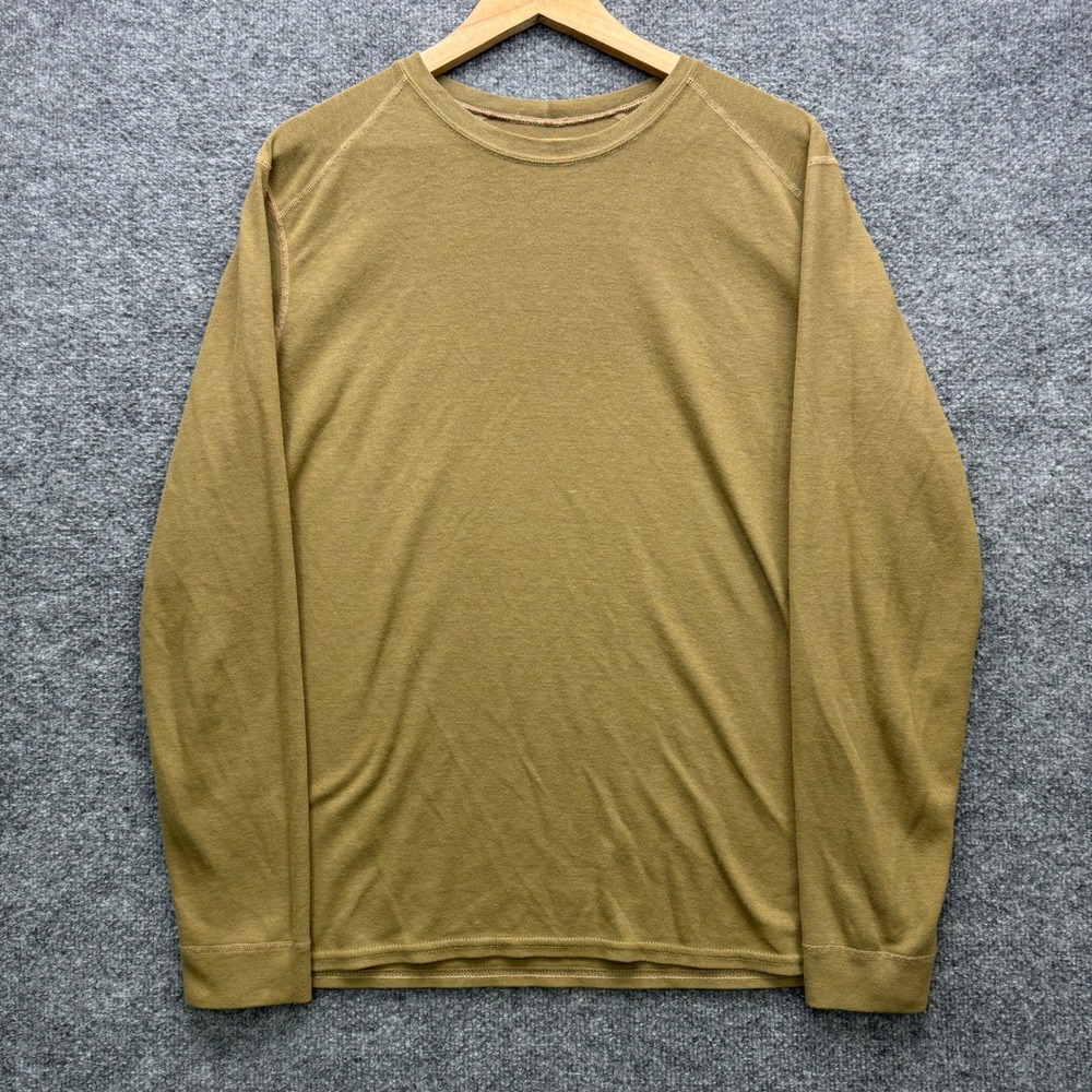 XGO Flame Resistant FR T-Shirt Mens Medium Brown Long Sleeve Athletic Base Layer